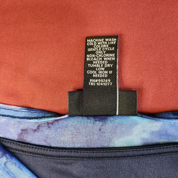 Catherines 2pc Cardigan Tank Set Navy Blue Abstract Plus Size 1X 2X - Picture 8 of 13